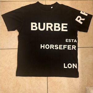 Burberry Black and White Short Sleeve Tee